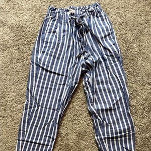 Beach Lunch Brand XS Blue and White Striped Pants